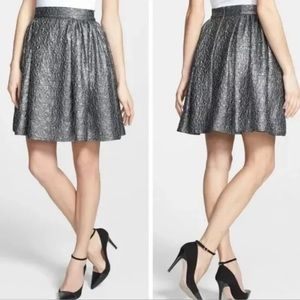 Kate Spade ♠️ silver metallic skirt nwt